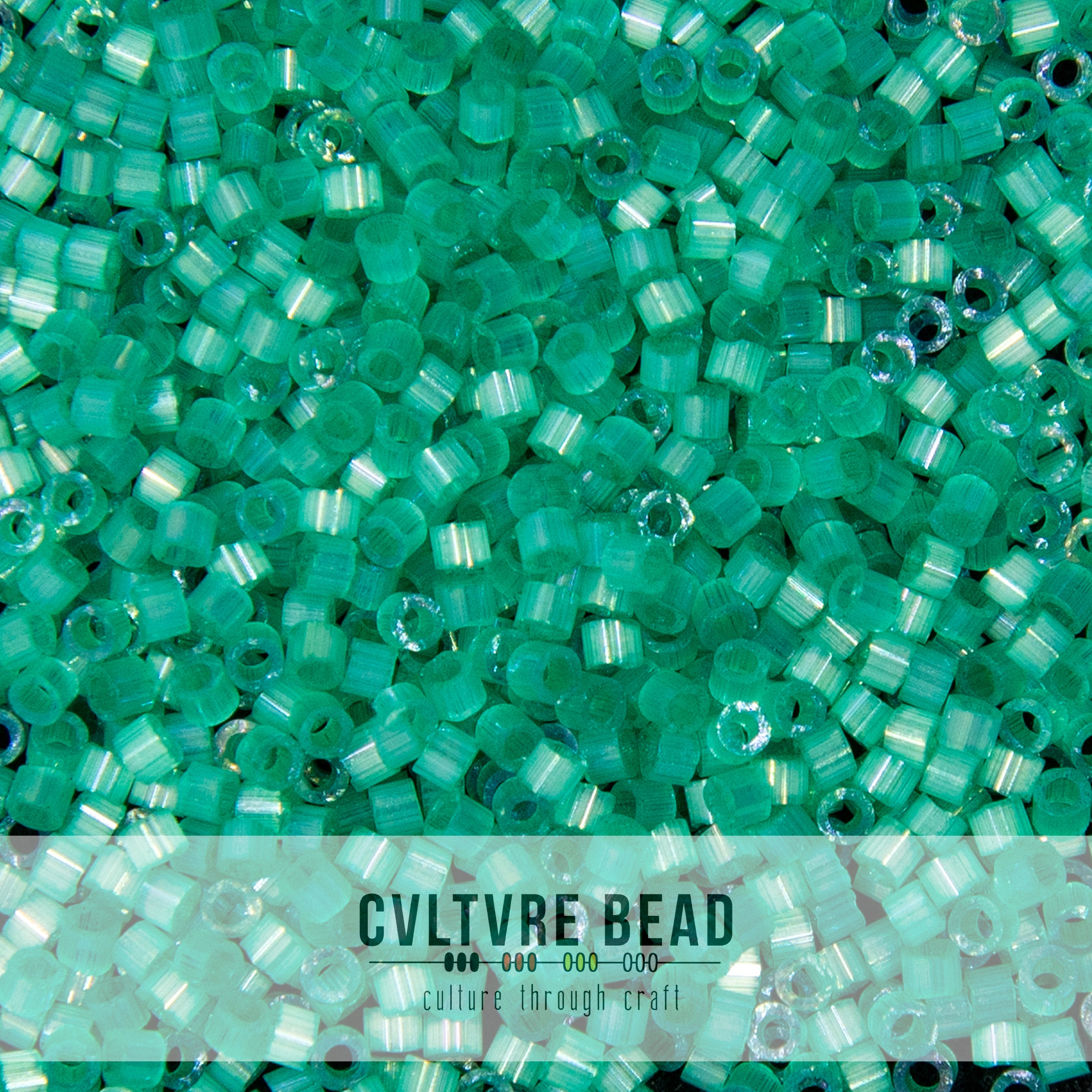 11/0 Silk Satin Aqua Green Dyed - Miyuki Delica - 7.2 gram tube